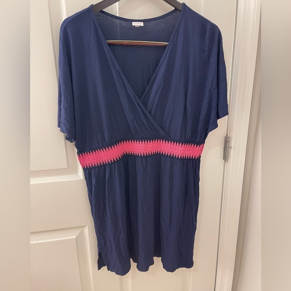 Lascana Chic Navy and Pink Mini Dress